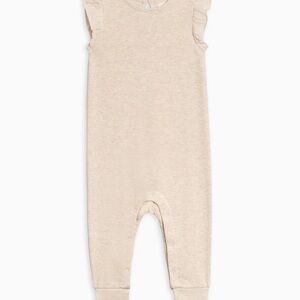 Colored Organics Maci Waffle Flutter Tank Green Blue Romper